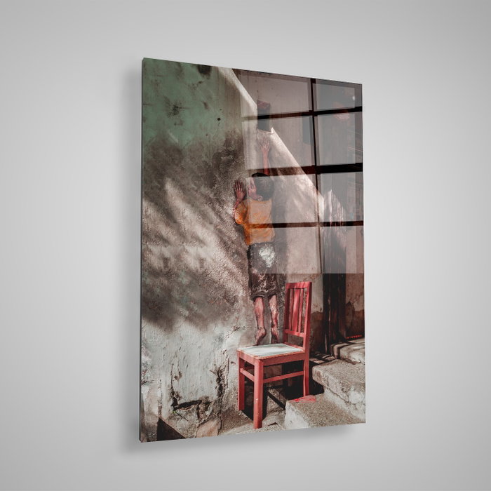 Wallity Cuadro decorativo de cristal templado Banksy 1888 - 70 x 100 cm